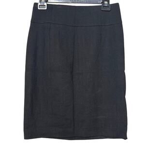 CAbi Pencil Skirt Womens 2 Black Stretch Knee Length Classic Work Career